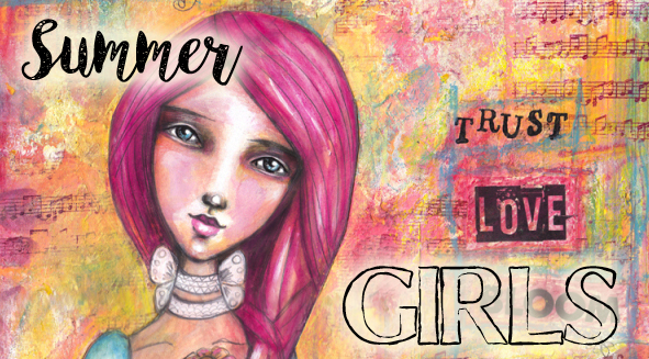 summer girls mixed media class from tamara laporte