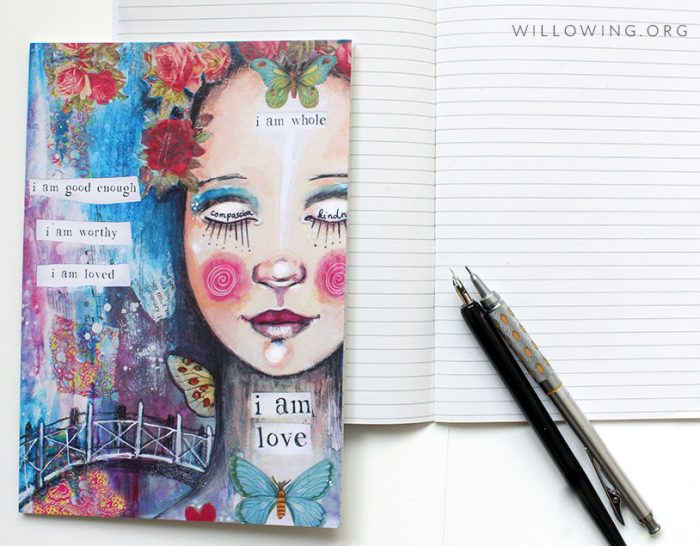 A5 Lined Notebook with I Am Love Printed Cover