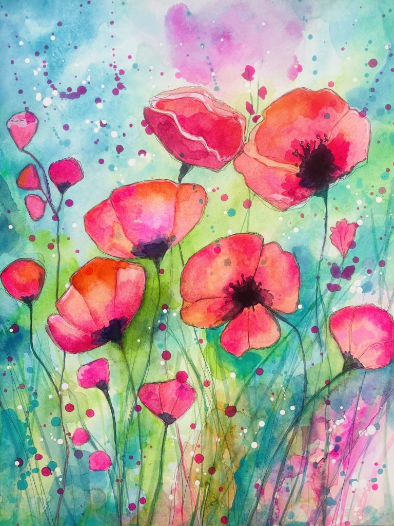  Taster Session - Painting Colourful Poppies with Tamara Laporte ...