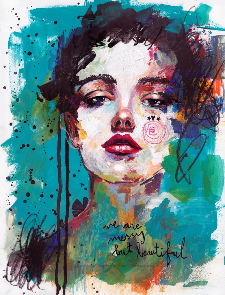 Messy but Beautiful Limited Edition Hand Embellished Giclee Print