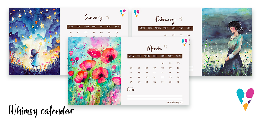 Willowing Arts Whimsy Calendar - Willowing Arts