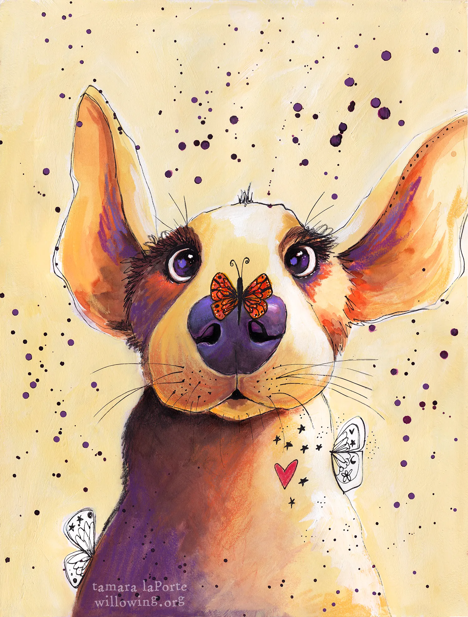 Butterfly Visit - Original Painting