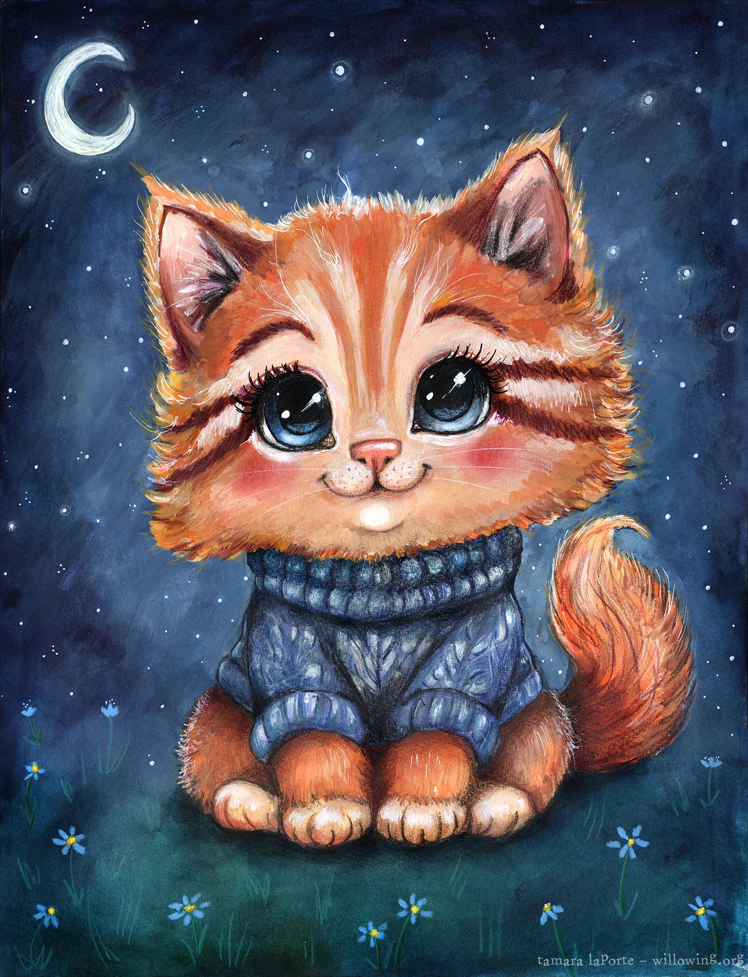 Kitten in Wooly Jumper - Original Painting