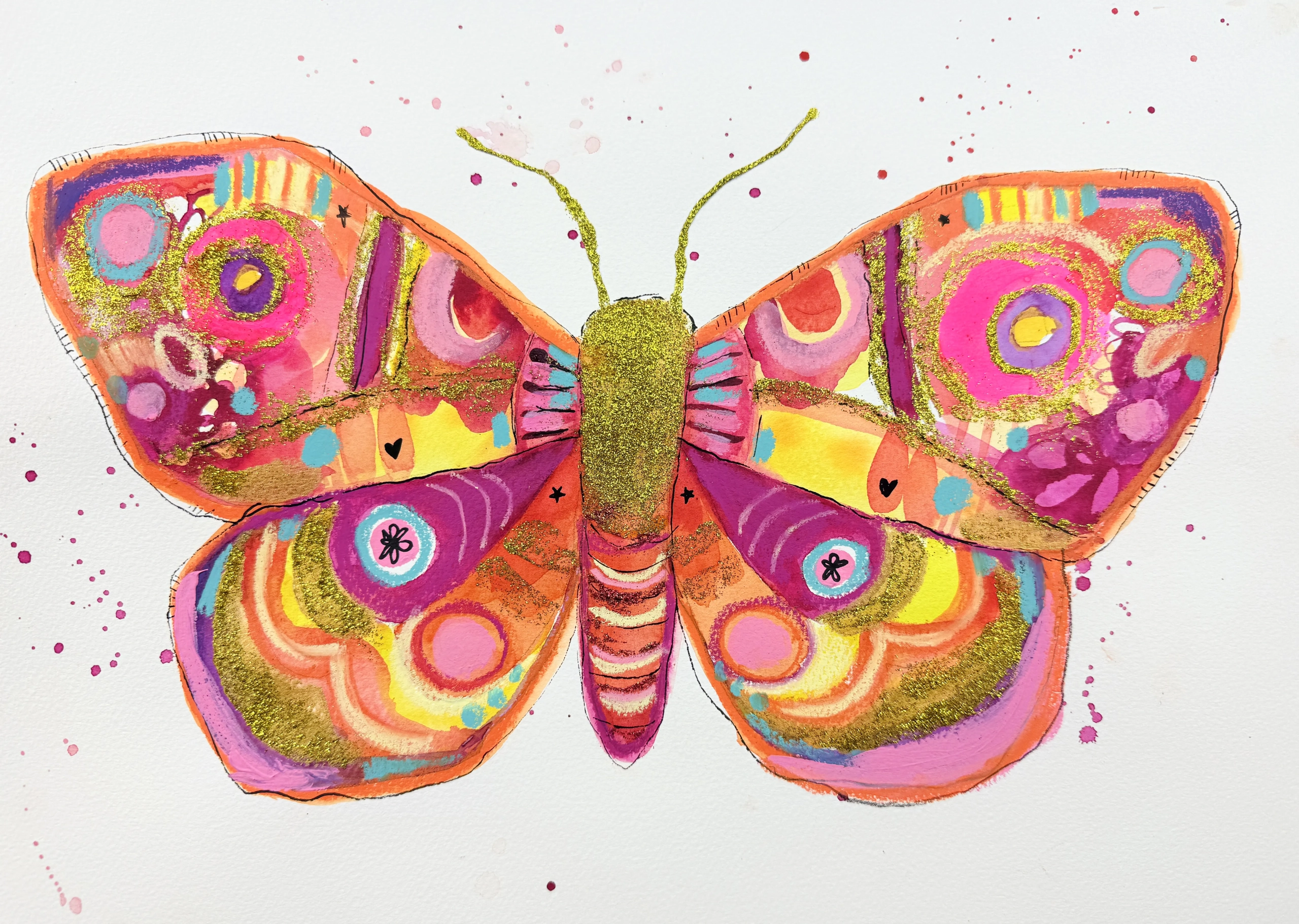 Glitter Butterfly - Original Painting