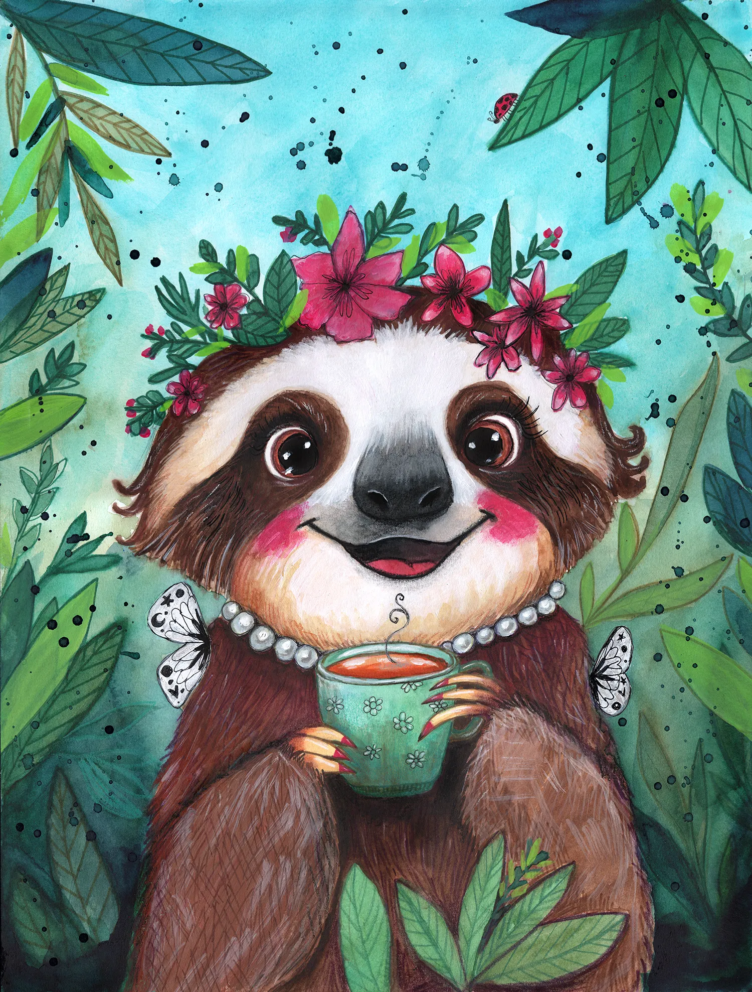 Sassy Sloth - Original Painting